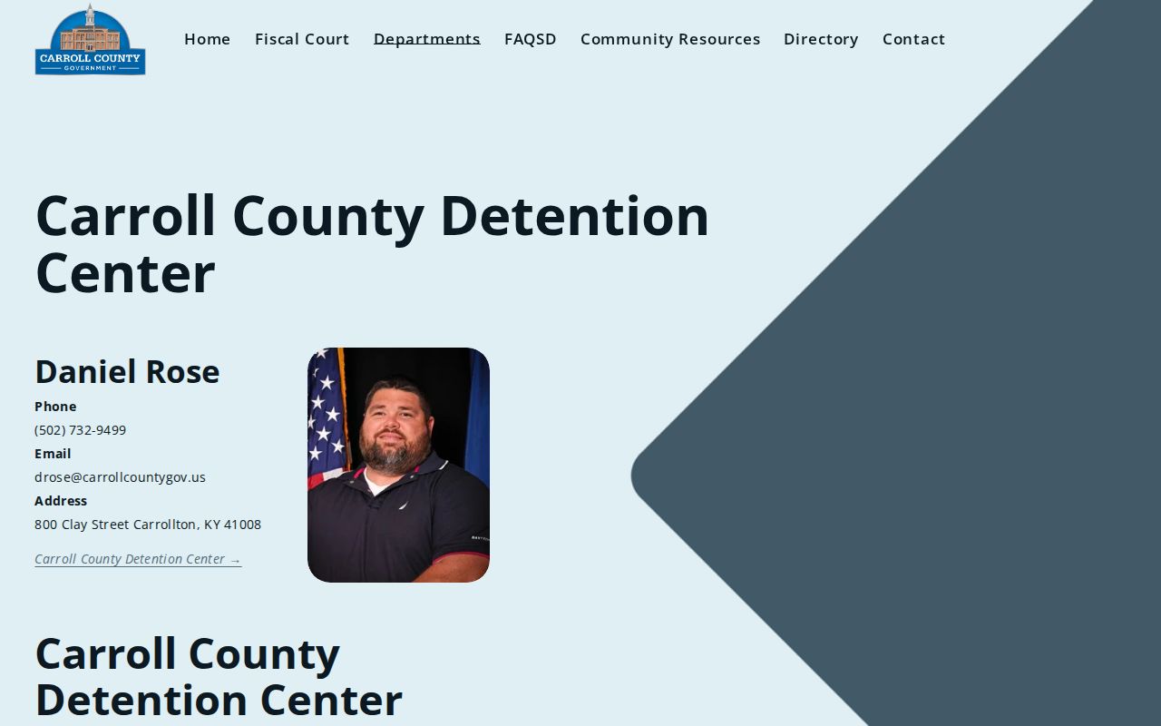 Carroll County Detention Center release information for Henry County
