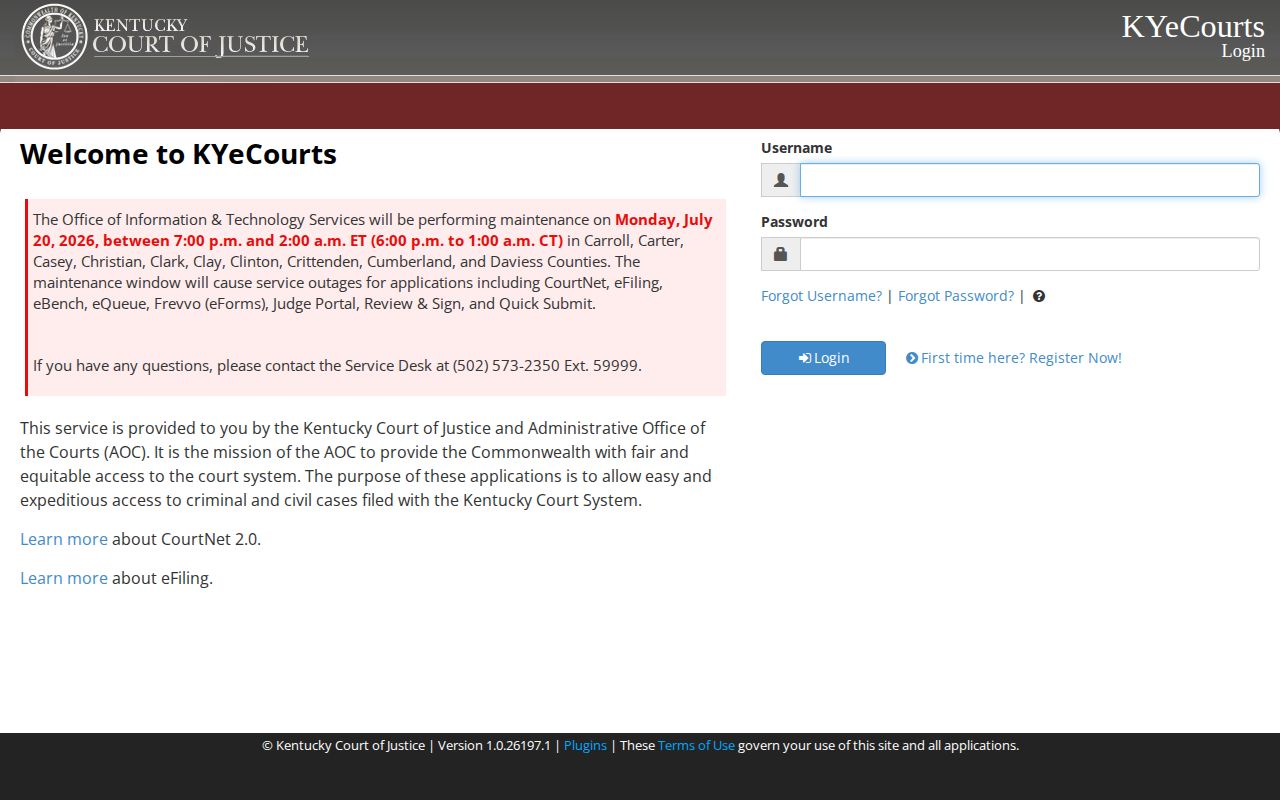 Henry County CourtNet search for release-related court records